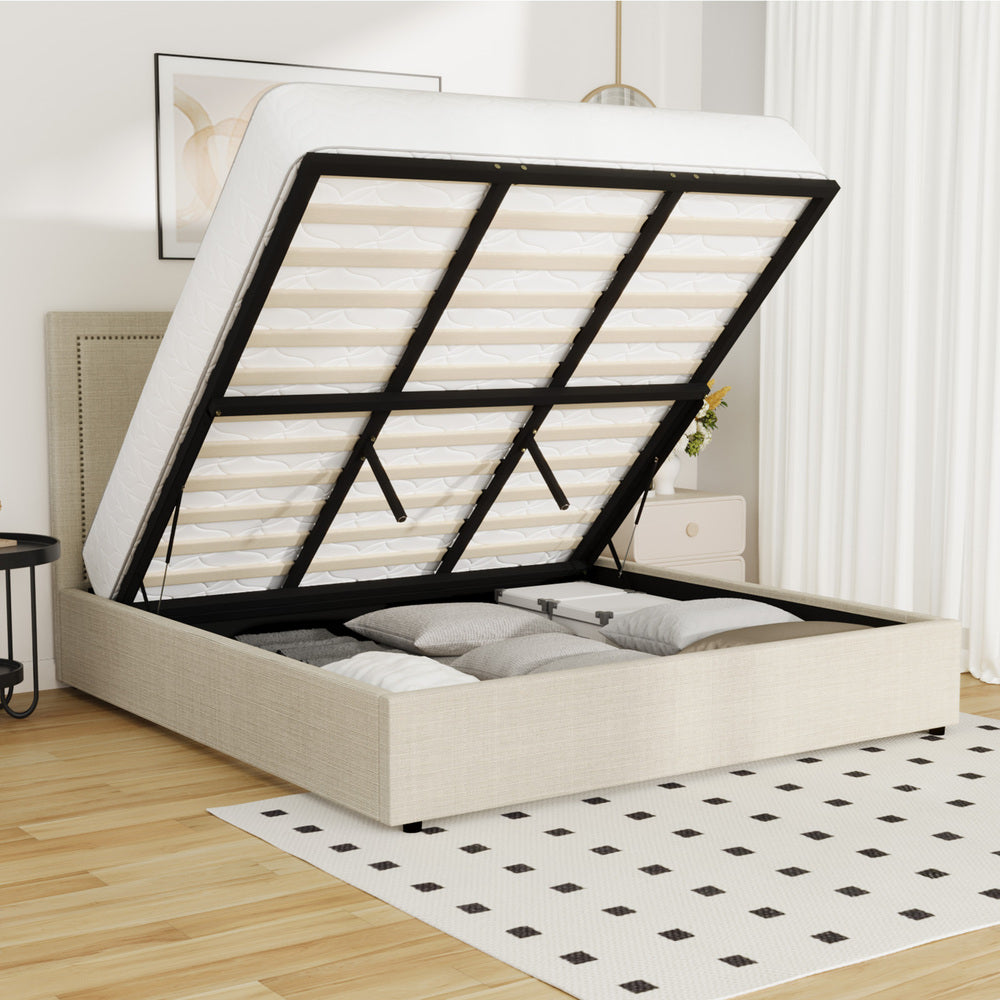 Mireille Gas Lift Storage Bed Frame - King