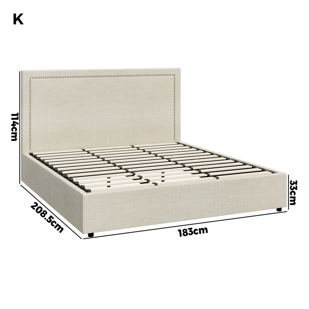 Mireille Gas Lift Storage Bed Frame - King