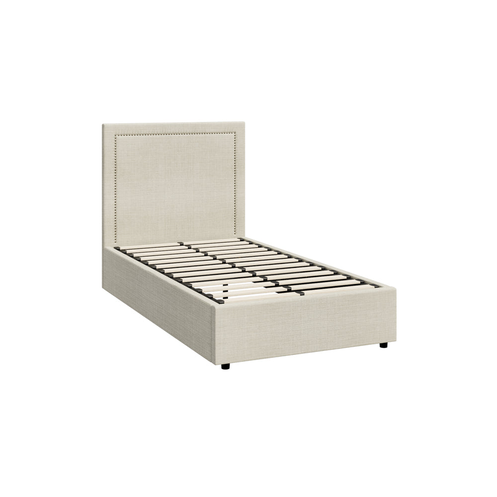 Mireille Gas Lift Storage Bed Frame - King Single