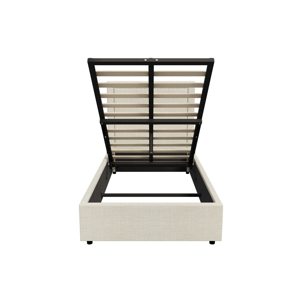 Mireille Gas Lift Storage Bed Frame - King Single