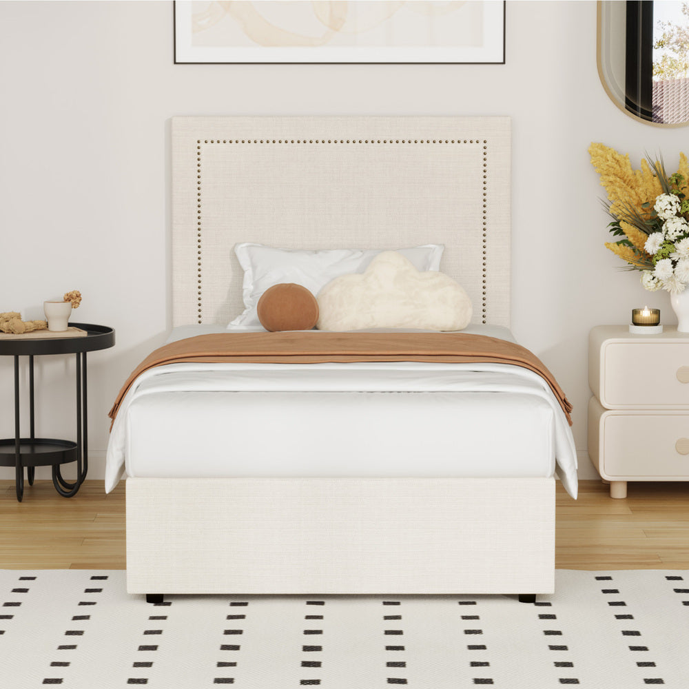 Mireille Gas Lift Storage Bed Frame - King Single