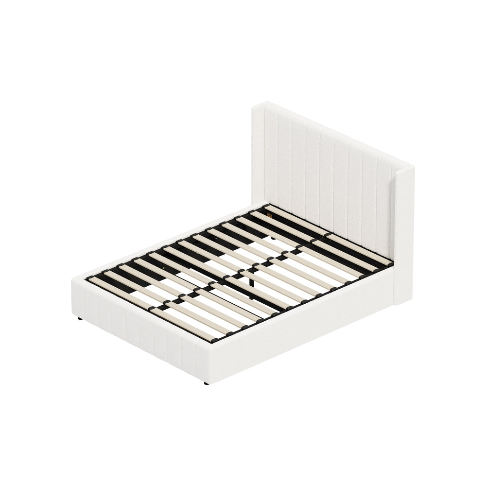 Gabrielle Boucle Gas Lift Storage Bed - Double