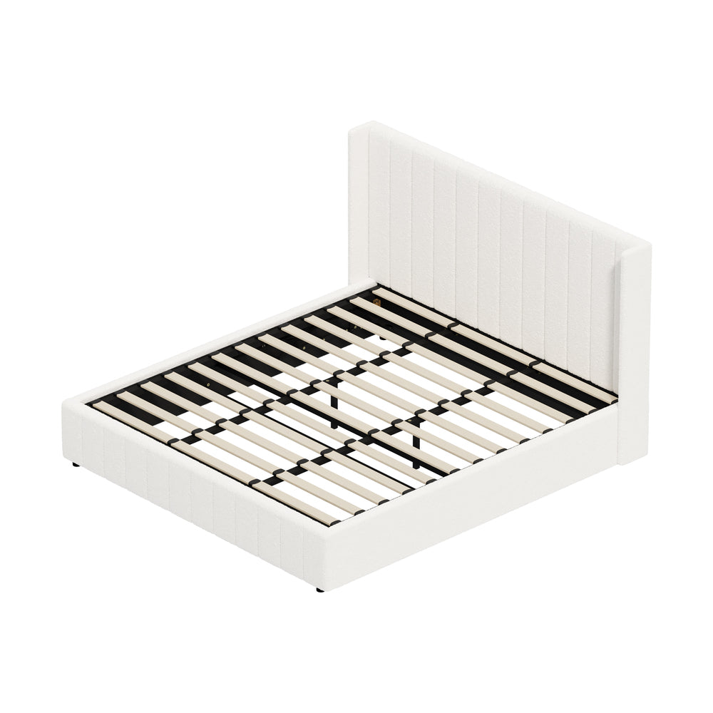 Gabrielle Boucle Gas Lift Storage Bed - King
