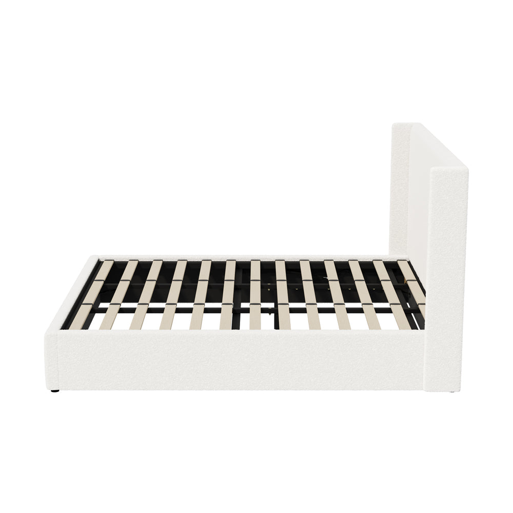 Gabrielle Boucle Gas Lift Storage Bed - King