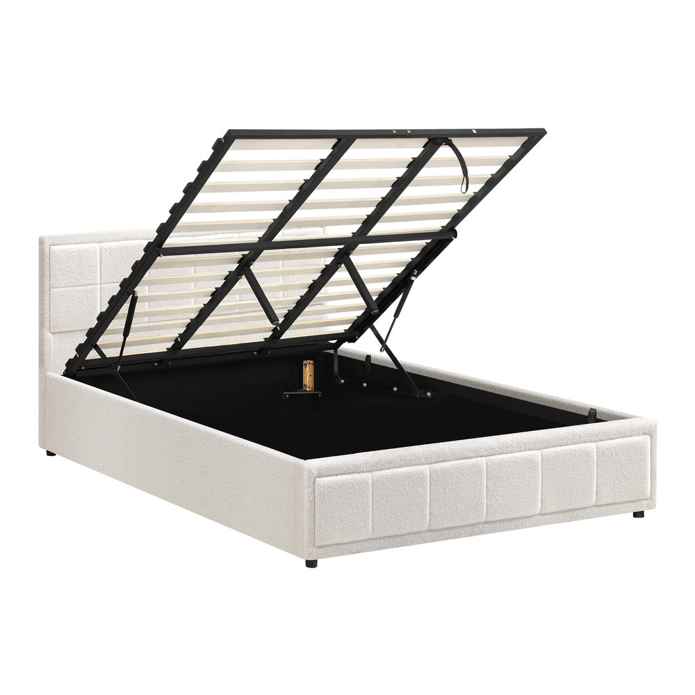 Reese Boucle Gas Lift Storage Bed - King