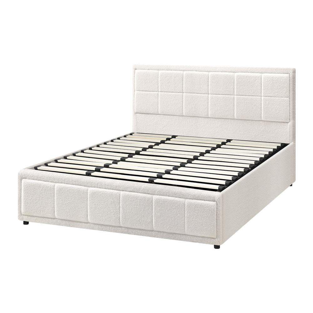 Reese Boucle Gas Lift Storage Bed - King