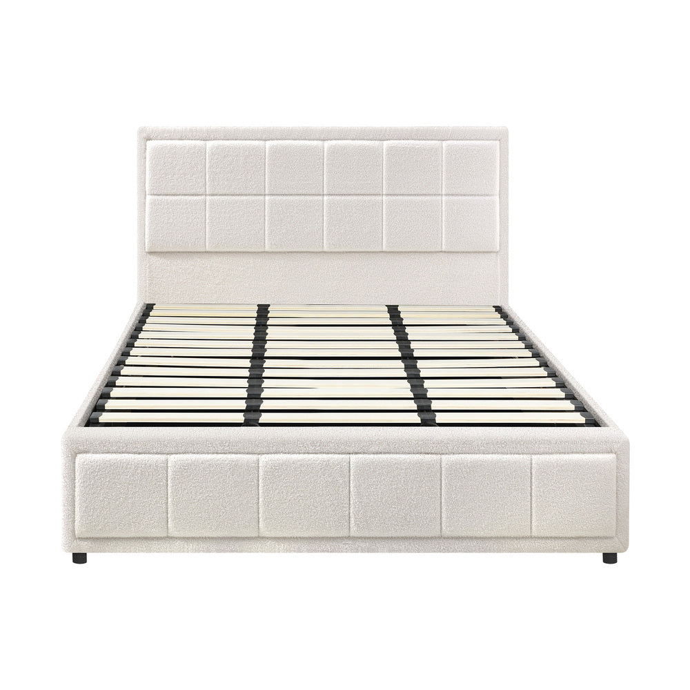 Reese Boucle Gas Lift Storage Bed - King