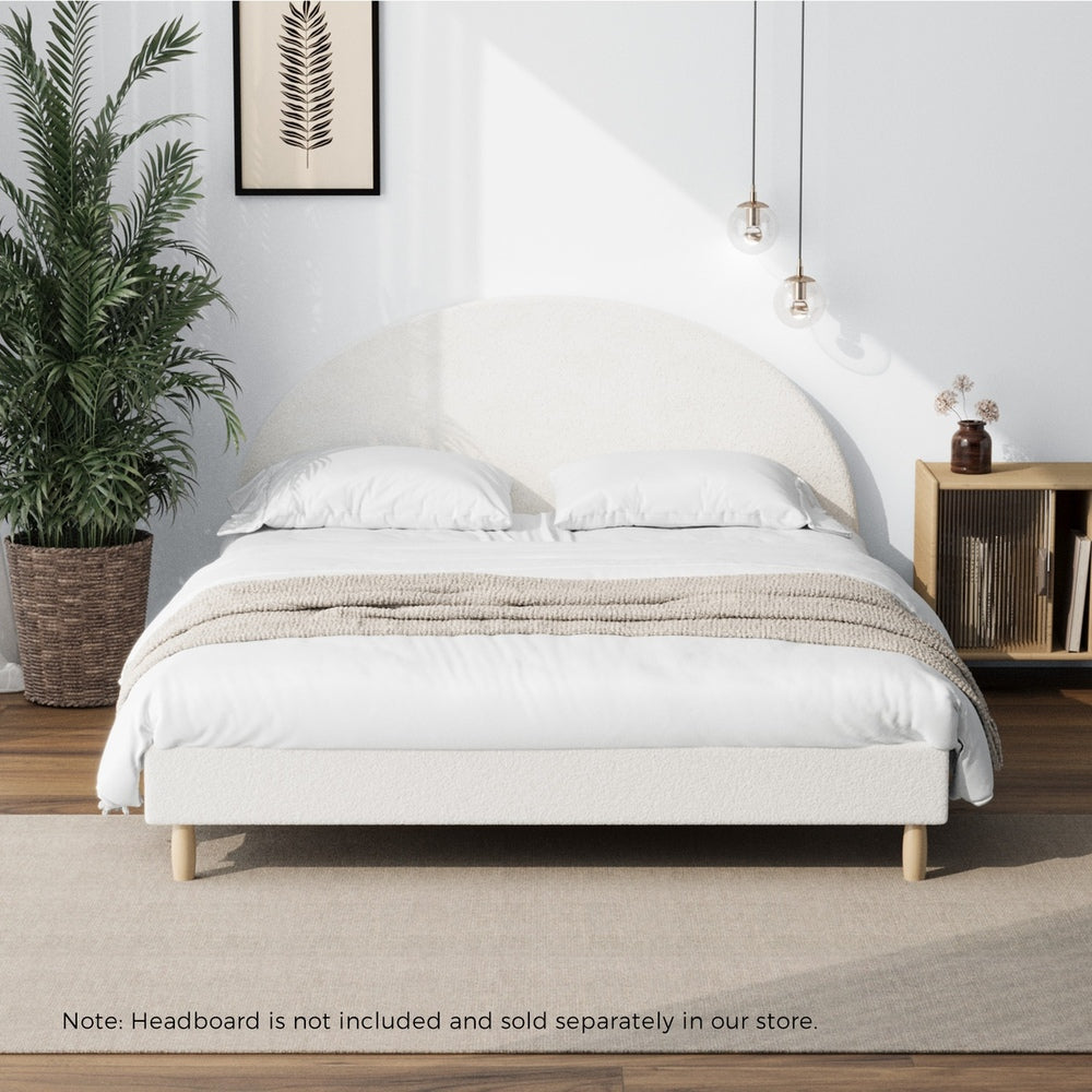 Siena Boucle Bed Base - Double