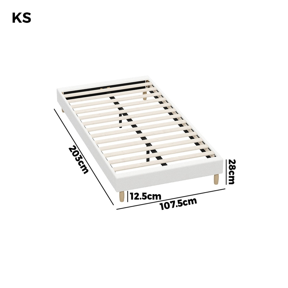 Siena Boucle Bed Base - King Single