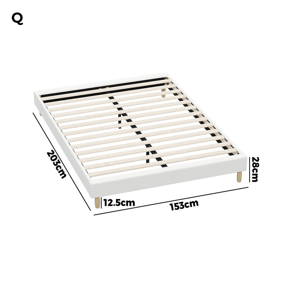 Siena Boucle Bed Base - Queen