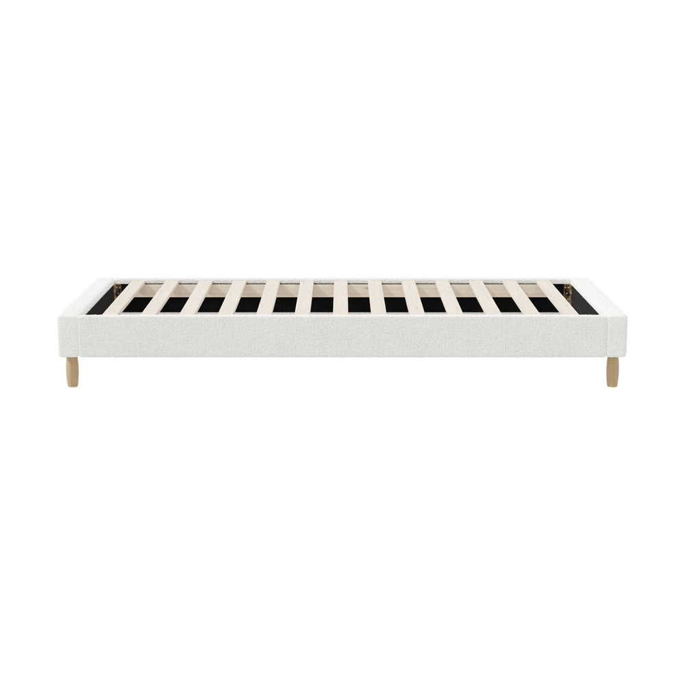 Siena Boucle Bed Base - Single