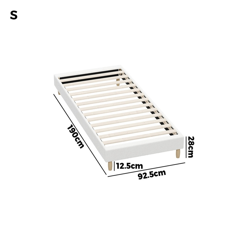 Siena Boucle Bed Base - Single