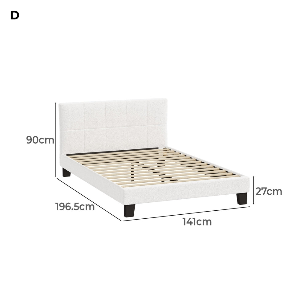Aurelia Boucle Bed Frame - Double