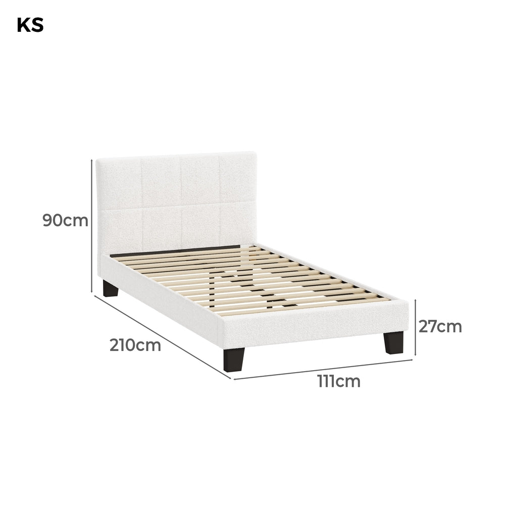 Aurelia Boucle Bed Frame - King Single