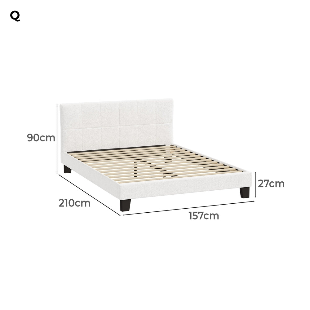 Aurelia Boucle Bed Frame - Queen