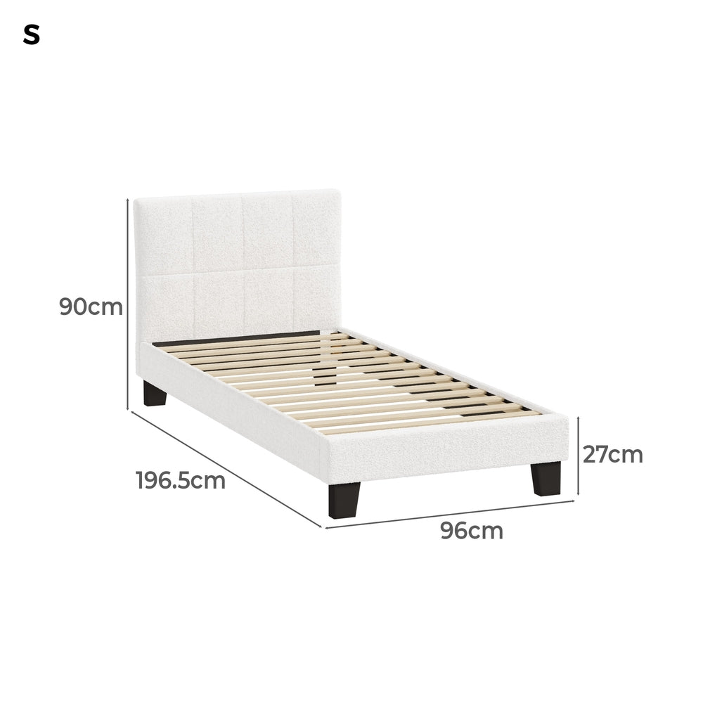 Aurelia Boucle Bed Frame - Single