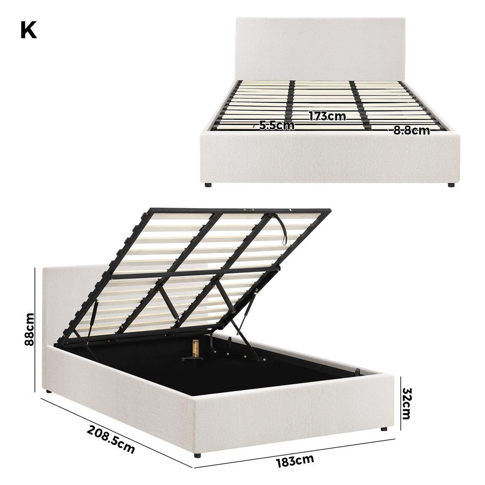 Astana Boucle Gas Lift Storage Bed - King