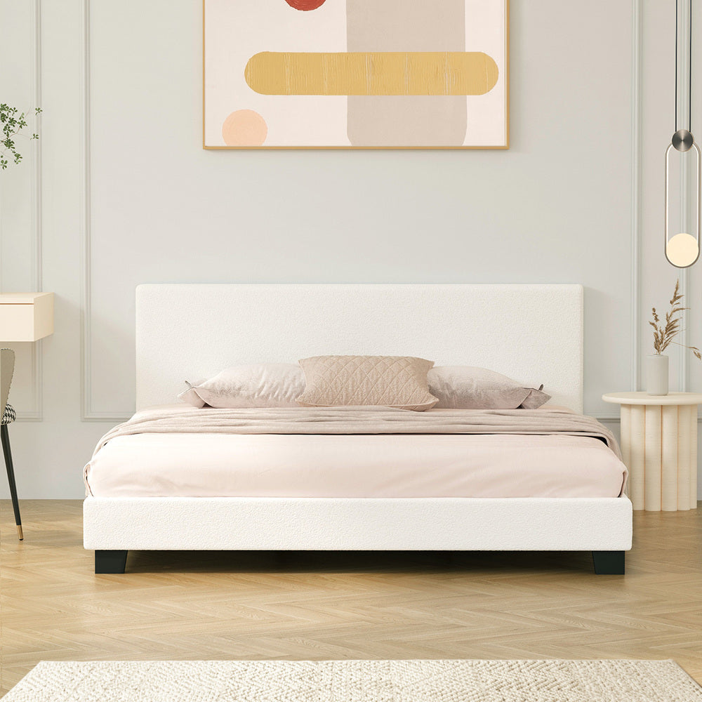 Demetrius Boucle Bed Frame - Double