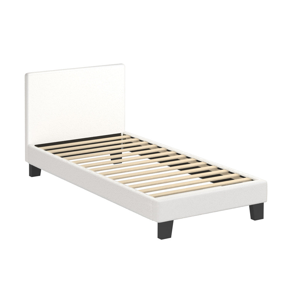 Demetrius Boucle Bed Frame - Single