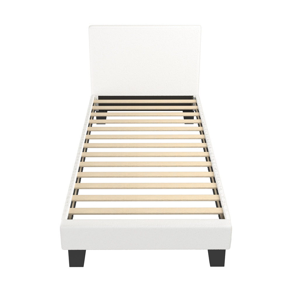 Demetrius Boucle Bed Frame - Single