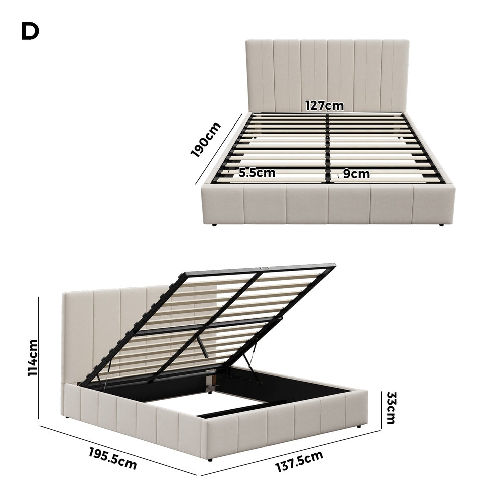 Colson Gas Lift Storage Bed - Double