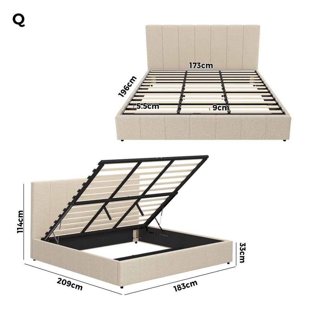 Colson Gas Lift Storage Bed - Queen