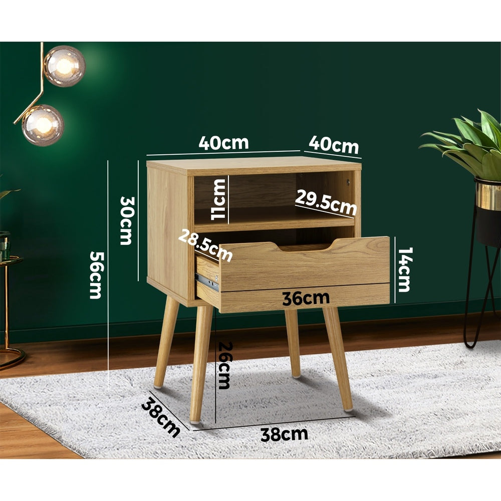 Aldan 1 Drawer Bedside Table