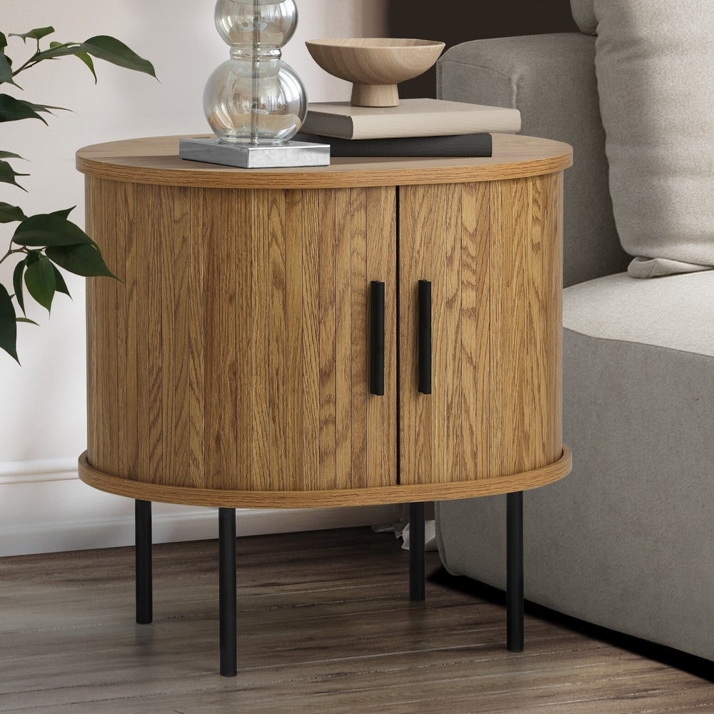 Crown Bedside Table Natural