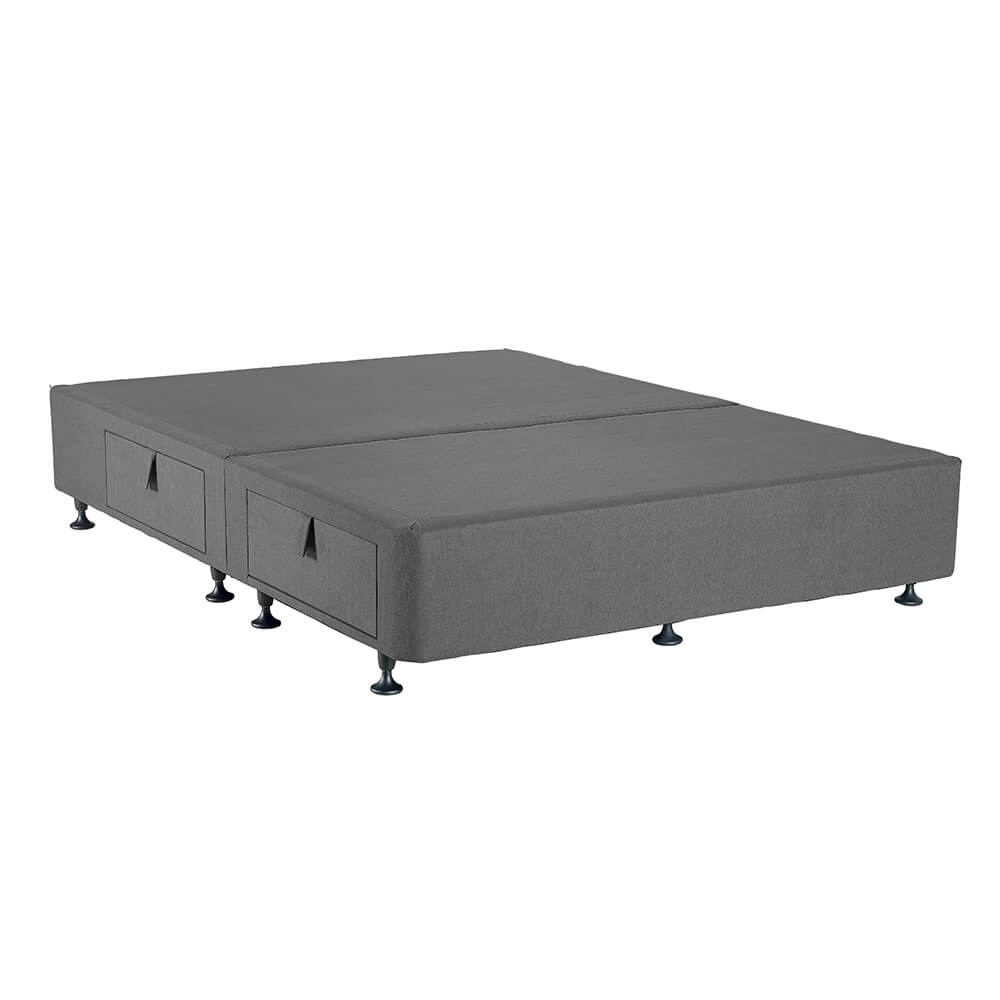 2 Drawer Premium Platform Double Base Graphite