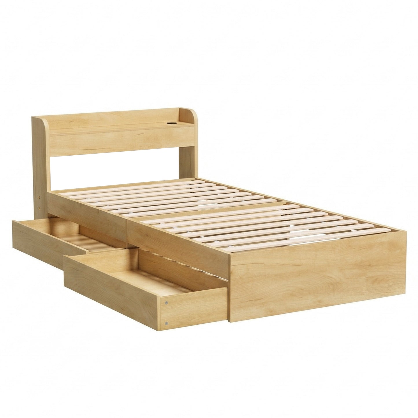 Cassandra 2 Drawer King Single Bed Frame Oak