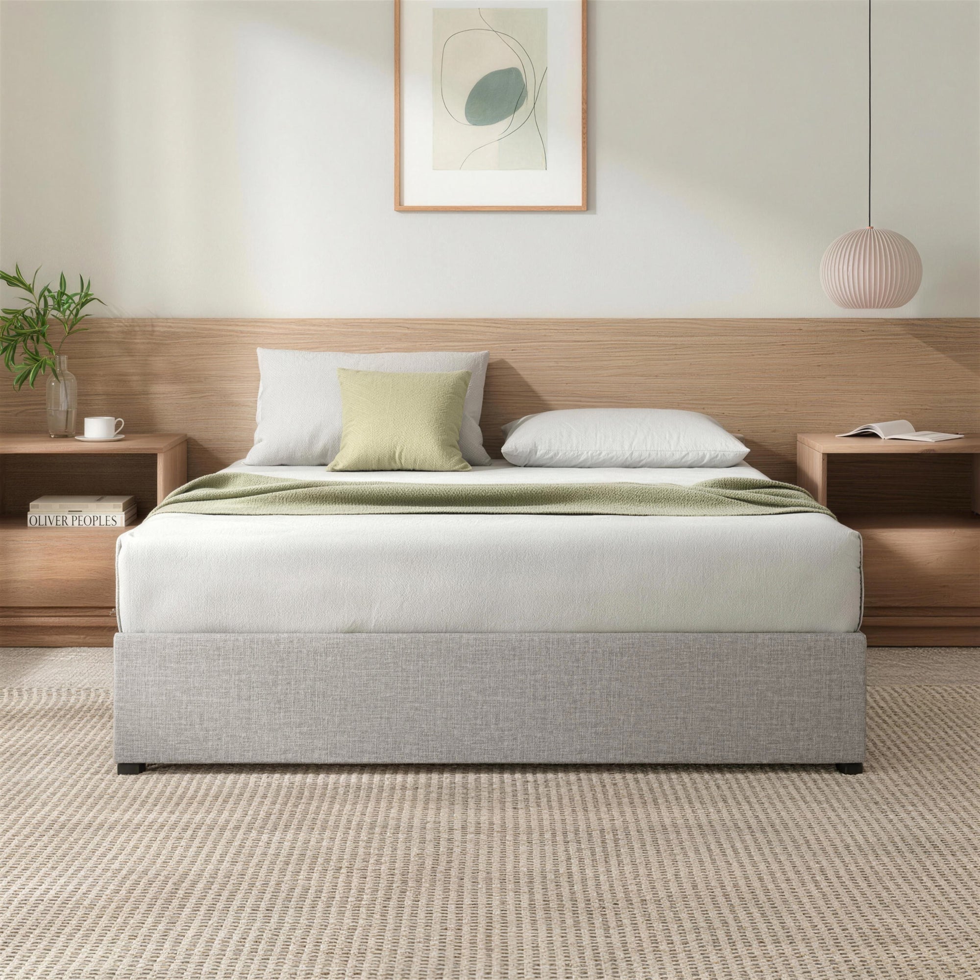 Brandi Gas Lift Bed Base Soft Grey