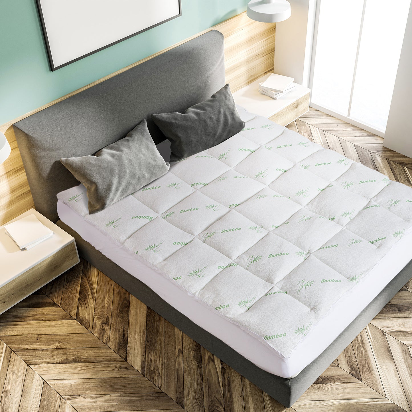 Royal Comfort Luxury 1000GSM Bamboo Mattress Topper