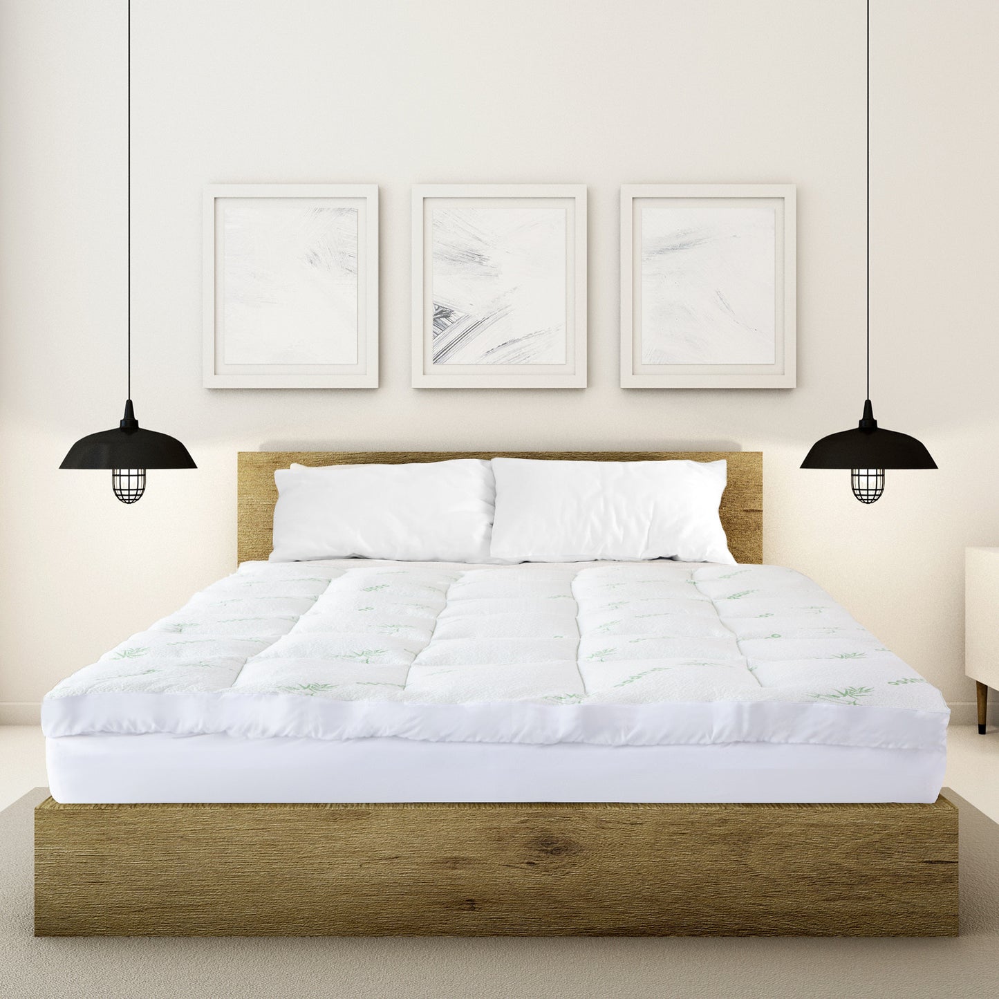 Royal Comfort Luxury 1000GSM Bamboo Mattress Topper