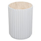 Carter Travertine Side Table - White