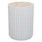 Carter Travertine Side Table - White