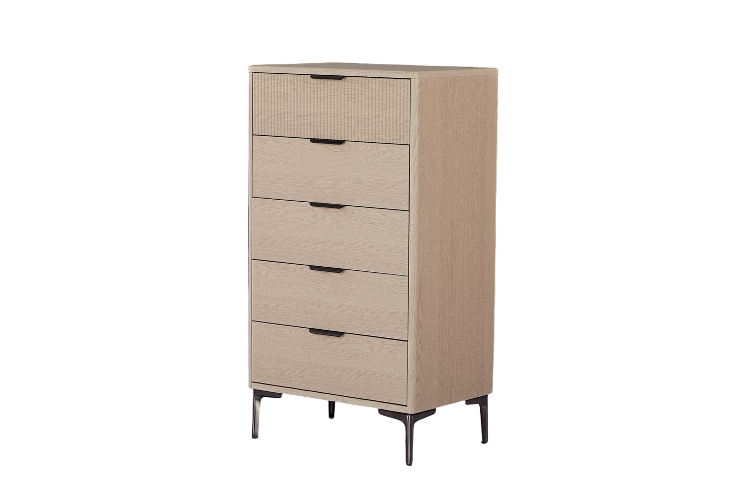 Rhodes Tallboy 5 Drawer Oak