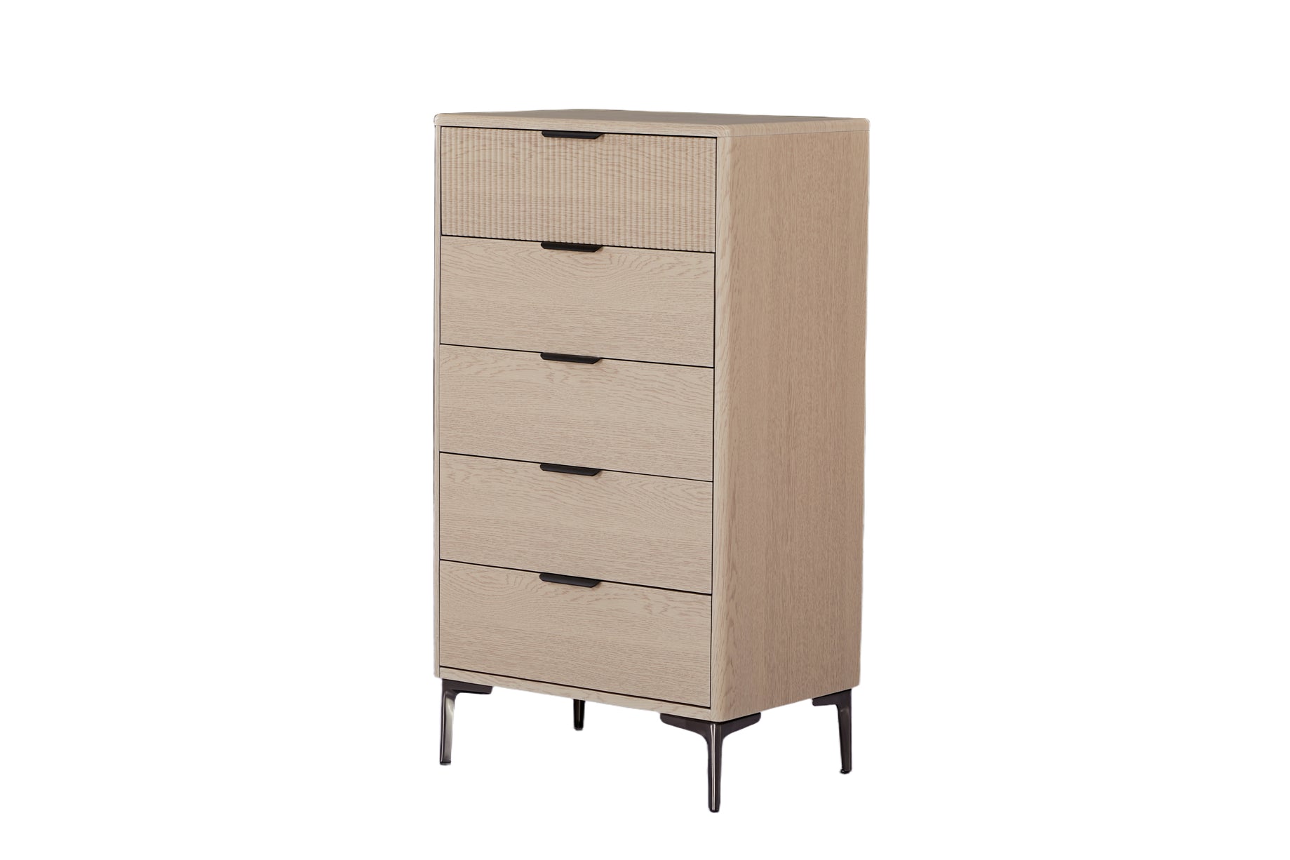 Rhodes Tallboy 5 Drawer Oak