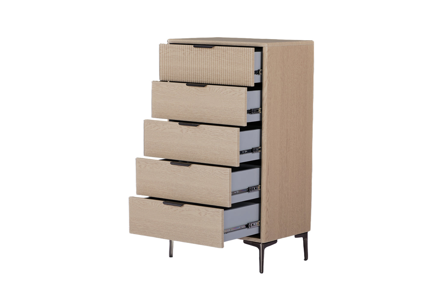 Rhodes Tallboy 5 Drawer Oak