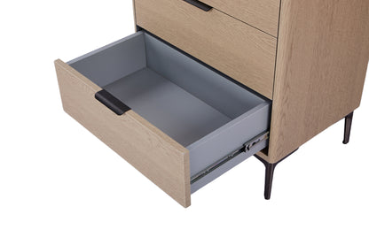 Rhodes Tallboy 5 Drawer Oak
