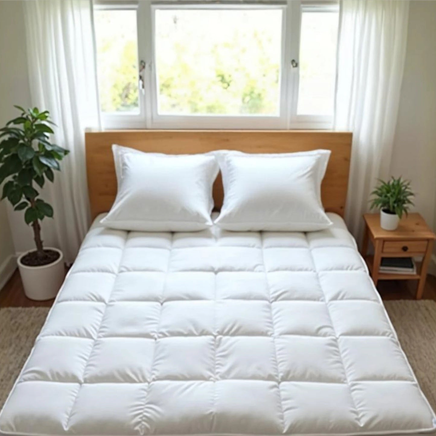 1800GSM Duck Feather & Down Mattress Topper