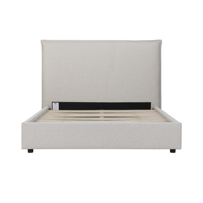 Edge Upholstered Bed Frame Latte Queen