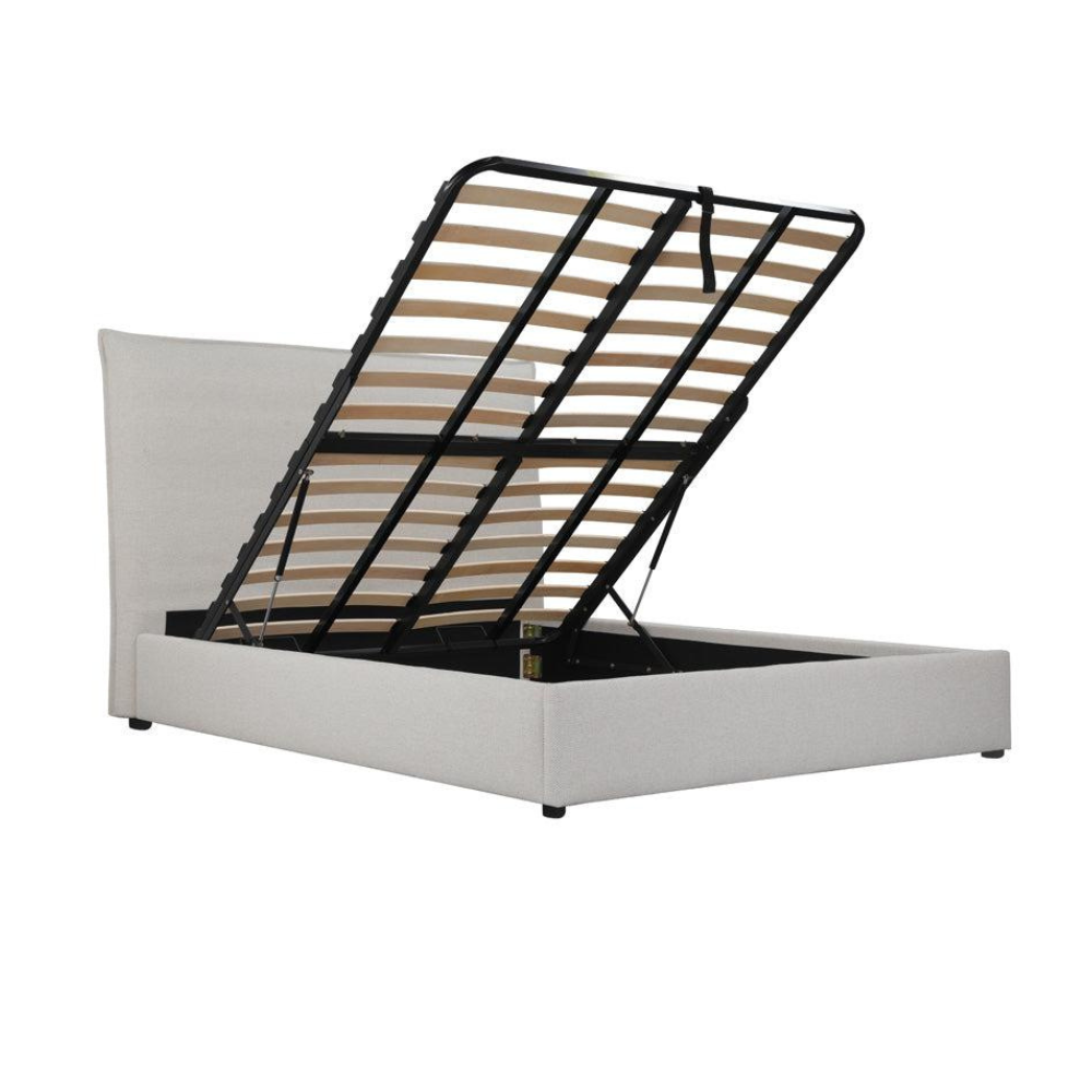 Edge Gas Lift Bed Frame Latte Queen