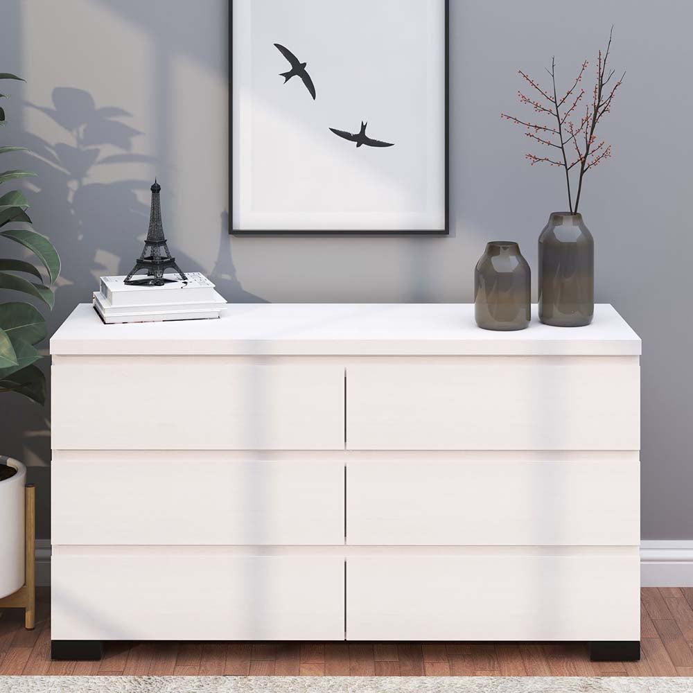 Elara 6 Drawer Chest - White Elara 6 Drawer Chest - White
