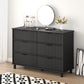 Sorrento 6 Drawer Chest - Black