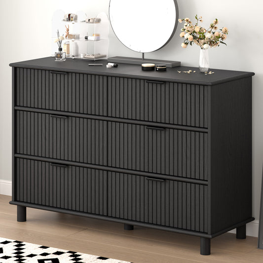 Sorrento 6 Drawer Chest - Black