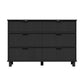 Sorrento 6 Drawer Chest - Black