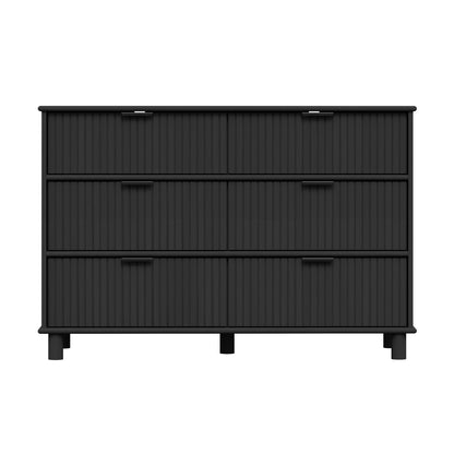 Sorrento 6 Drawer Chest - Black