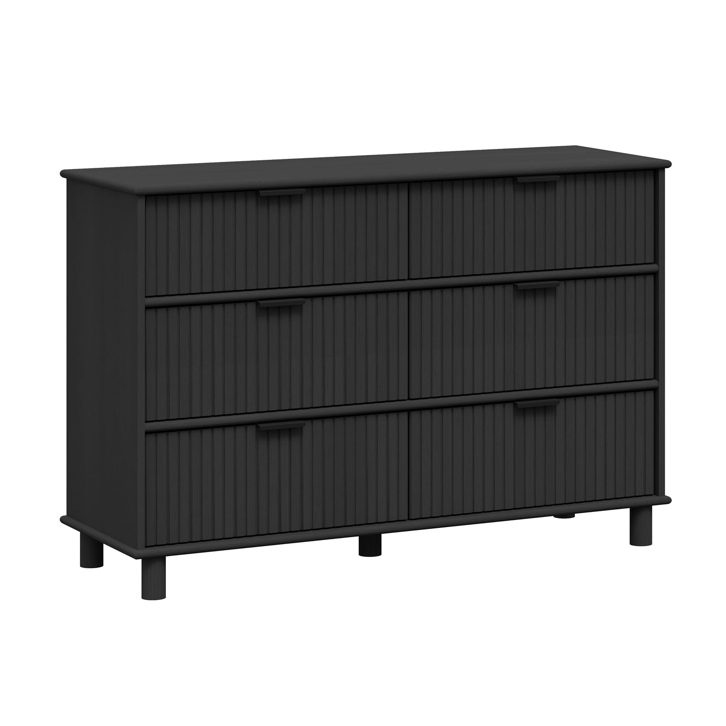 Sorrento 6 Drawer Chest - Black