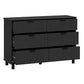 Sorrento 6 Drawer Chest - Black