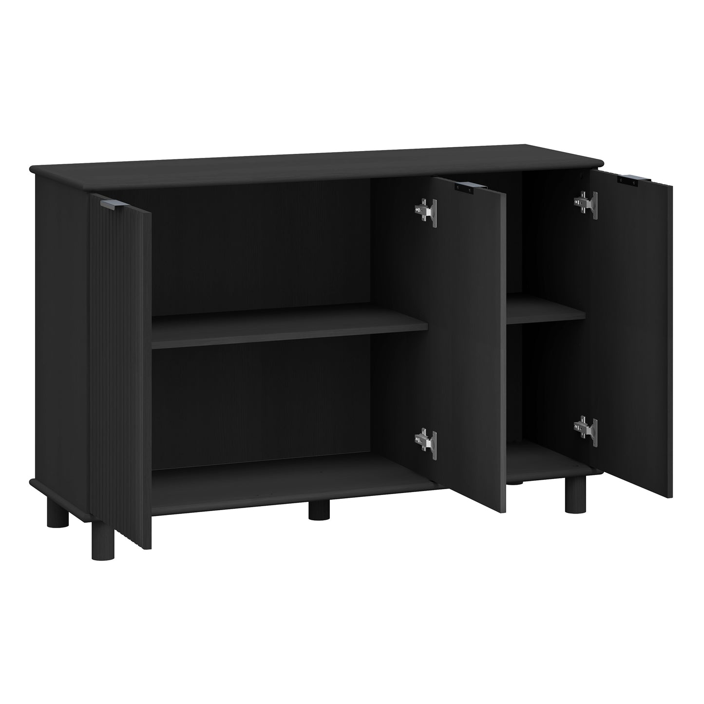 Sorrento 3 Door Sideboard Cupboard - Black